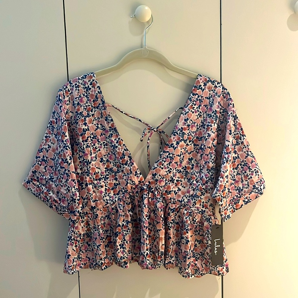 Lulu’s dress that was shortened to be a cropped blouse!